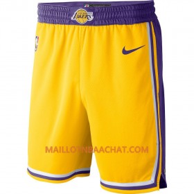 Los Angeles Lakers Homme Shorts Jaune 2018-19 Nike Swingman